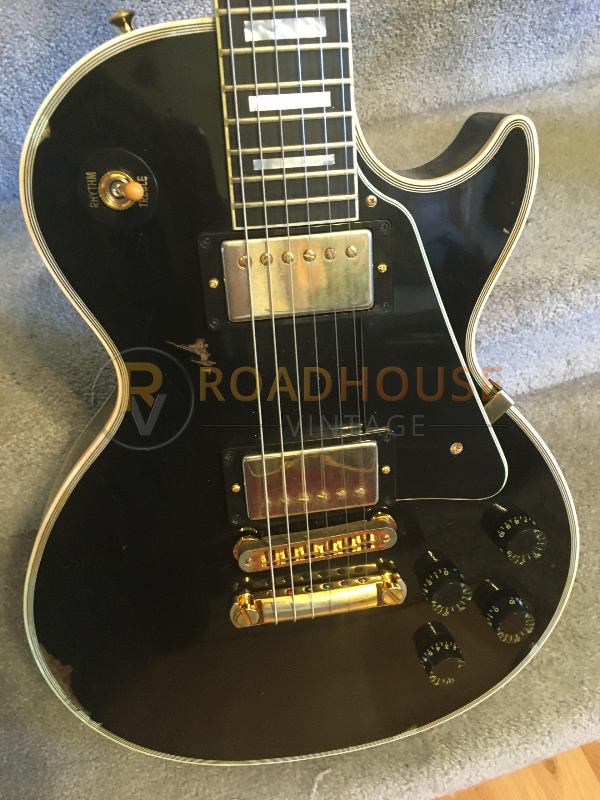 2019 Gibson Custom Shop Les Paul Custom Heavy Aged Ebony LP - Roadhouse ...