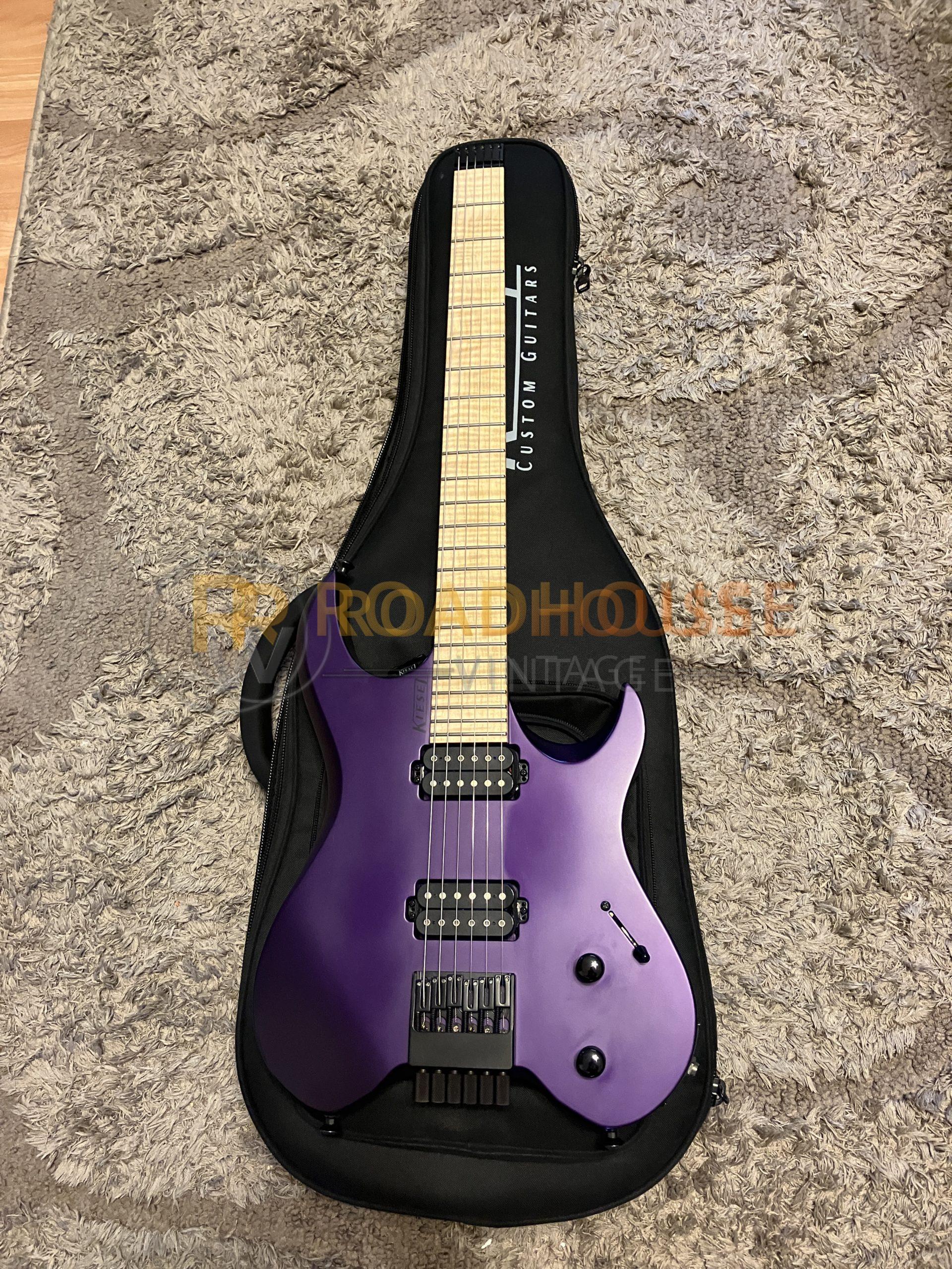 Kiesel Vader V6 Purple Satin Flame Maple Neck Wbag Roadhouse Vintage Guitars 0117