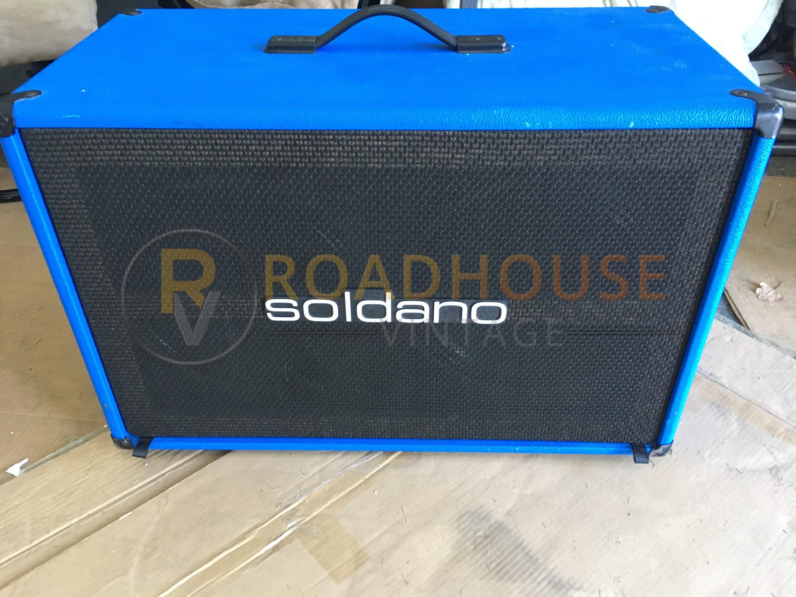 Original Soldano 2x12 Guitar Cab Blue Tolex Roadhouse Vintage Guitars 2431