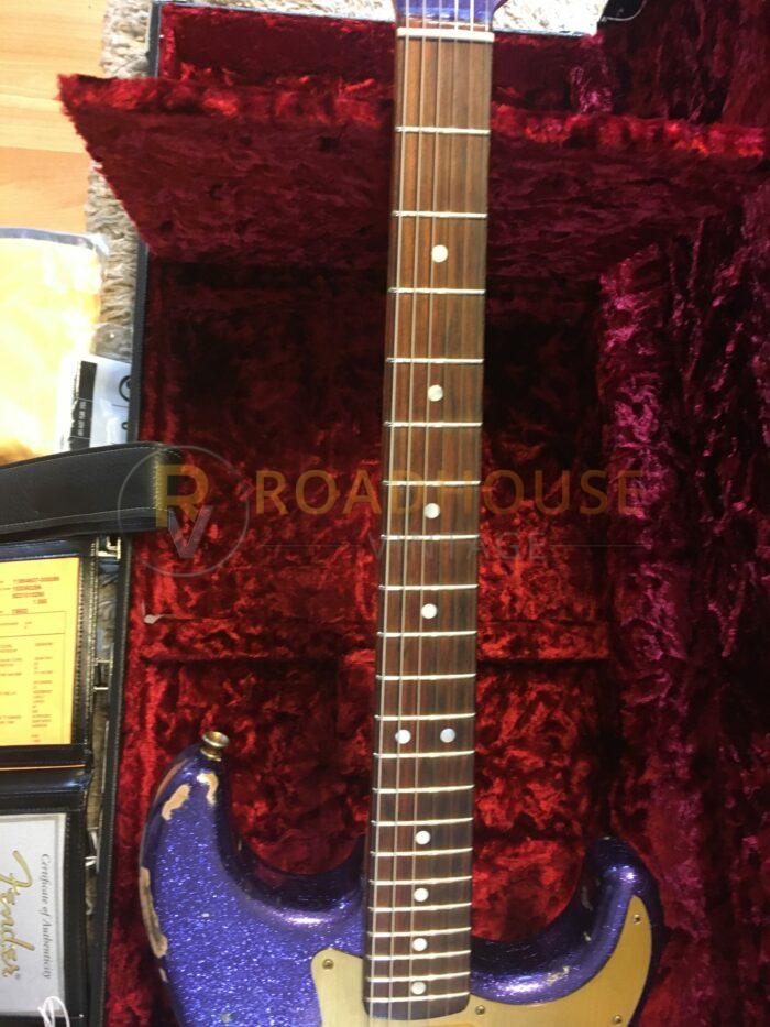 2019 Fender Custom Shop 69 Strat Purple Sparkle Heavy Relic Reverse Headstock - Image 10